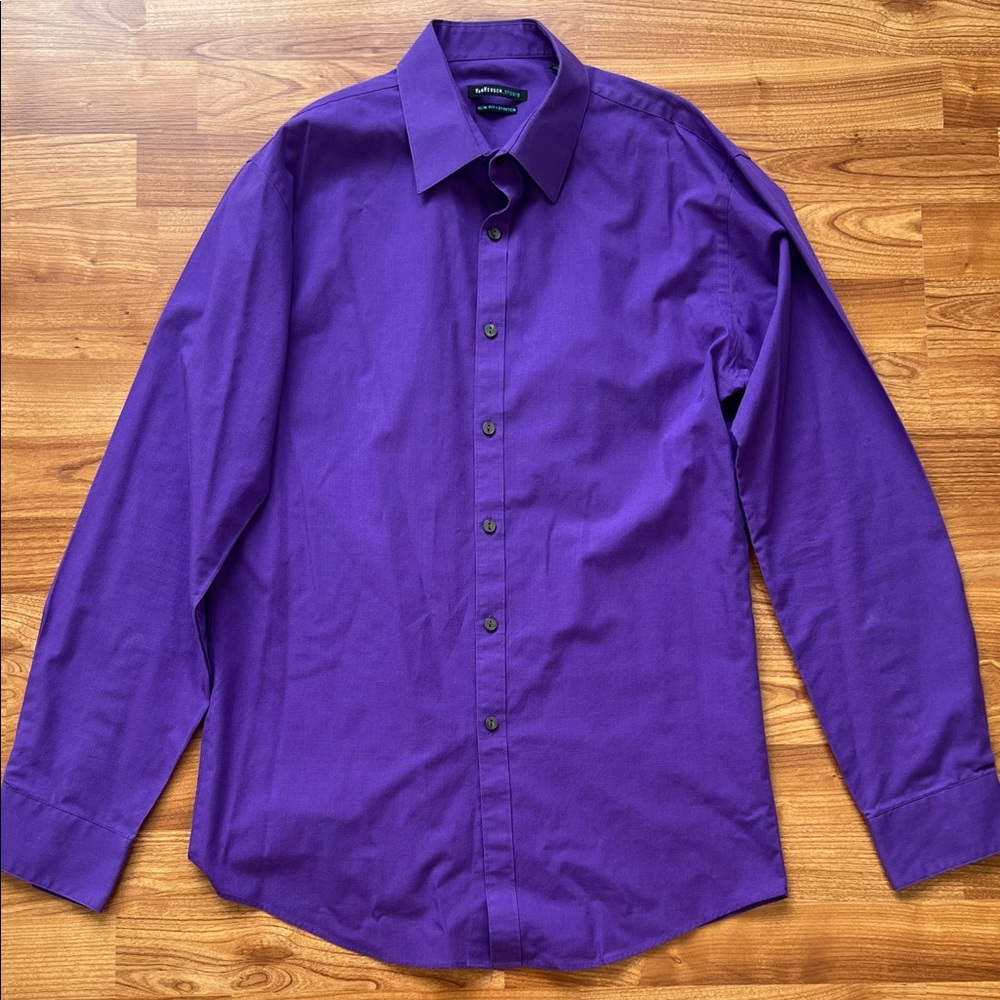 Men’s Van Heusen Rich Purple Dress Shirt (16”, 34/35)